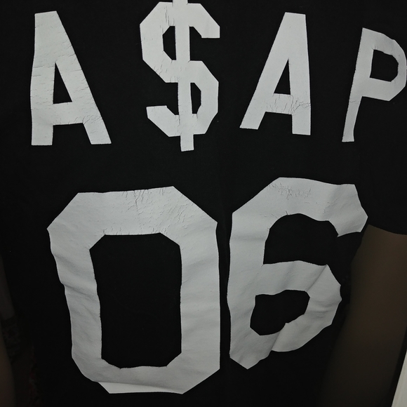 ASAP | Mens Black White A$AP t-shirt  06 Graphic Flag Large - Picture 5 of 9